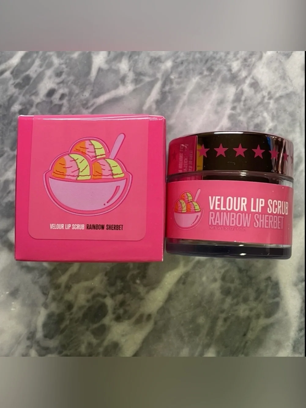 New Jeffree Star Lip Scrub Rainbow Sherbert